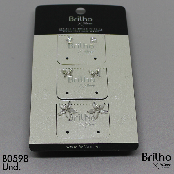 T3N268 TOPO TRIO FLOR, MARIPOSA Y CIRCON