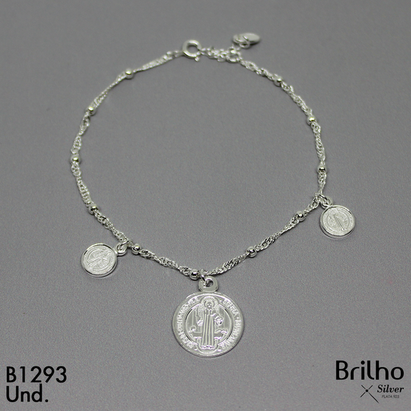 T9N394 PULSERA SAN BENITO GRANDE Y DOS PEQUE„OS 19CM