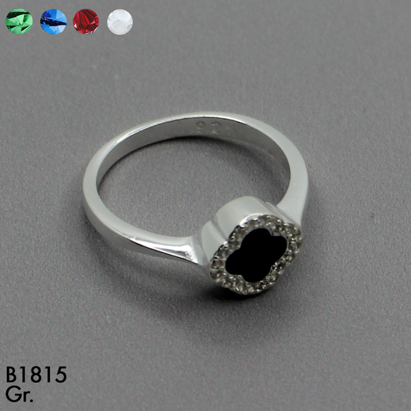 B1815 ANILLO  TREBOL MICROCIRCON