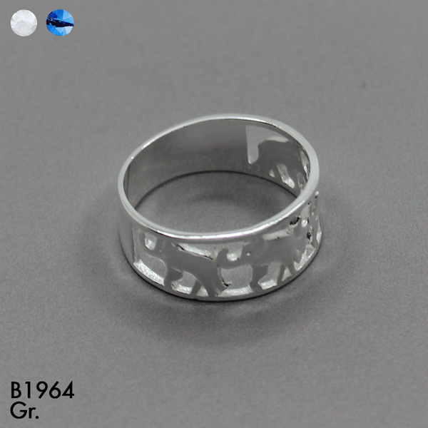 B1964 ANILLO LISO ELEFANTES (QUEDAN 6UND TALLA 10 -1UND TALLA 9 -1UND TALLA 7